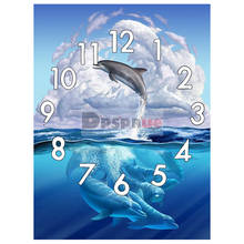 Dpsprue 5D DIY Full Square Round Drill Diamond Painting Dolphin 3d Mosaic Diamant Embroidery Wedding Room Decoration 2024 - buy cheap