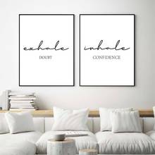 Inhale Exhale Wall Art Canvas Painting Meditation Yoga Posters and Prints Black White Wall Pictures Bedroom Home Decor 2024 - buy cheap