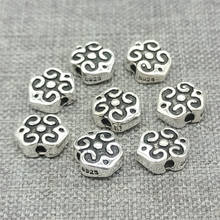 8 Pieces of 925 Sterling Silver Spiral Beads Bracelet Spacer 2024 - buy cheap