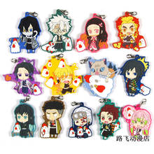 Demon Slayer: Kimetsu no Yaiba original Japanese anime figure rubber Silicone mobile phone charms key chain strap keyring 2024 - buy cheap