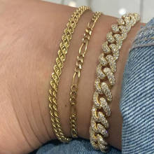 Pulseira de tornozeleira feminina de ouro, corrente de perna de aço inoxidável dourada, braceletes para pé feminino, presente charmoso da moda, 2020 2024 - compre barato