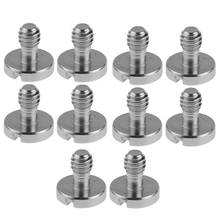 Neewer-paquete de 10 tornillos de montaje de acero inoxidable de 1/4 "(sin anillo), eje de 0,39"/10mm para trípode de cámara y monopié 2024 - compra barato