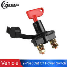 2pcs keys Car Battery Cut off Switch Removable Key 2 Post Vehicle Battery Disconnect Switch Power12V-24V 200A truck accessories 2024 - buy cheap