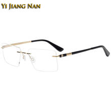 Men Pure Titanium Optical Rimless Eyewear Top Quality Lightweight Flexible Prescription Glasses Frame Women Eyeglasses Spectacle 2024 - buy cheap