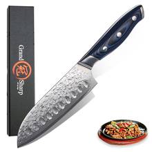 Grandsharp-cuchillos de cocina de Damasco, Santoku, 5 pulgadas, VG10 japonés, de acero de Damasco, herramientas profesionales de cocina, nuevo 2024 - compra barato