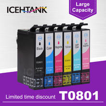 ICHTANK чернильные картриджи для принтера Epson T0801-T0806 для Stylus Photo 660 660 + 700 Вт 710 Вт 720WD 730WD 800FW 810 Вт 820FWD 2024 - купить недорого