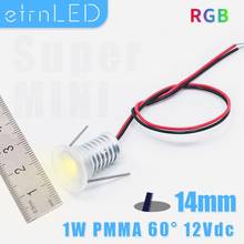 Светодиодный RGB мини-светильник etrn, 12 В, цветной Точечный светильник для внутреннего потолка с регулируемой яркостью, домашняя утопленная точечная лампа Detor для дисплея, бара KTV, 1 Вт, линза PMMA 2024 - купить недорого