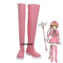 Cardcaptor Kinomoto Sakura Clear Card 2nd Battle Anime Customize Cosplay Low Heel Shoes Boots 2024 - buy cheap
