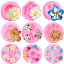 Oriental Cherry Rose Daisy Silicone Molds Flower Cupcake Topper Fondant Cake Decorating Tools Resin Clay Candy Chocolate Mold 2024 - buy cheap