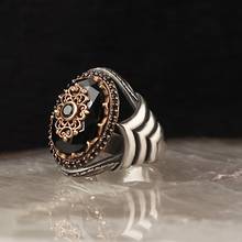 Zircone Traditional Turkish 925 Silver Men's Handmade Signet Rings Jewelry Gift From Turkey for Women Men 2024 - buy cheap