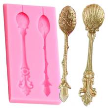 Spoon Shape Silicone Mold Cookie Ice Cream Fondant Molds Baking Cake Decorating Tools Biscuits Candy Clay Chocolate Mould 2024 - buy cheap