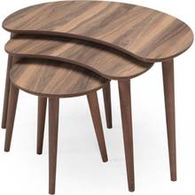 Hi̇lal zigon moderno em mdf, mesa de café oval de madeira material 50 x74x40 frete grátis rápido da turquia 2024 - compre barato
