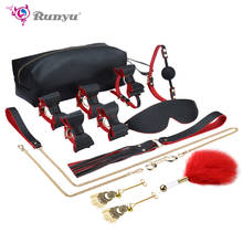 Sex Toys for Women Men Nylon BDSM Sex Bondage Set Sexy Lingerie Handcuffs Whip Rope Anal Plug Vibrator SM Products Adults Games 2024 - buy cheap
