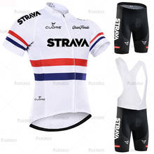 Комплект одежды для велоспорта STRAVA мужской, майка с коротким рукавом, дышащая, для горных велосипедов 2024 - купить недорого