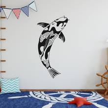 Adhesivo de pared con diseño de pez japonés de la suerte, pegatina de Animal para decoración del hogar y la sala de estar, extraíble A002239 2024 - compra barato