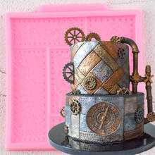 Moldes de silicone laminados para borda de bolo, molde para decoração de bolos, moldes de argila e polímeros de chocolate 2024 - compre barato