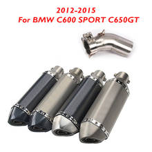 Motorcycle Exhaust System Full Muffler Silencer Baffle Tip Connect Link Tube Pipe for BMW C600 SPORT C650GT 2012-2015 2024 - buy cheap