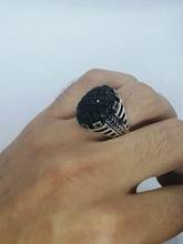 925 Sterling Silver Ring For Men Black Ring Marcasite Stone Gift For Him Men's Rings Real Pure Silver Turkish Jewelry 2024 - buy cheap