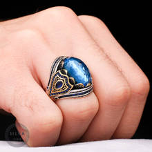 Zircon Stone 925 Silver Men's ring. Men's Jewelry Stamped With Silver Stamp 925 All Sizes Are Available 2024 - buy cheap