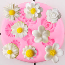 Moldes de silicone para decoração de bolos, molde de silicone com flor de rosa para chocolate e doces 2024 - compre barato