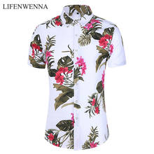 Summer Flower Shirt Men 2020 New Fashion Printed Short Sleeve Shirts Mens Casual Big Size 5XL 6XL 7XL Hawaii Beach Shirts Man 2024 - buy cheap
