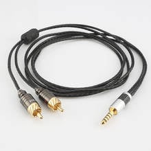 Высококачественный аудиокабель Audiocrast R600 + 807AC 16 ядер HIFI 4,4 мм до 2 RCA аудио кабель WM1A/1Z PHA-1A/2A Z1R 4,4 мм обновленный кабель 2024 - купить недорого