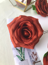 Искусственные розы, 10 шт., сгоревшая оранжевая роза, оптовая продажа, шелковые розы, искусственные цветы для свадебного украшения дома 2024 - купить недорого