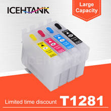 ICEHTANK 4 Color Refillable Ink Cartridge For Epson T1281 For Epson Stylus S22 SX130 SX125 SX235W SX435W SX425W Printer 2024 - buy cheap