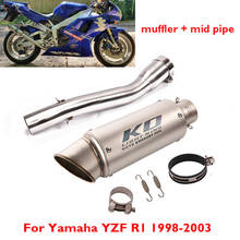 Для Yamaha YZF R1 1998-2003 мотоцикл выхлопной глушитель Escape среднего звена разъем трубы Slip on YZF-R1 2024 - купить недорого
