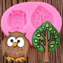 3D Cute Owl Tree Silicone Molds Cupcake Topper Fondant Cake Decorating Tools Resin Clay Chocolate Gumpaste Moulds 2024 - buy cheap