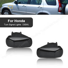 Indicador lateral de luz para coche, guardabarros de lente transparente, intermitente, carcasa indicadora para Honda CRV Civic Fit Accord Fit Jazz 2024 - compra barato