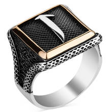 925 Sterling Silver Square Design Arabic Letter Men's Ring E Alif Exclusive Quality Jewelry For Unusual Luxury Stylish Elegant 2024 - buy cheap