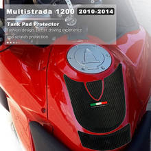 Pegatina Multistrada 1200 para motocicleta, Enduro pegatina para tanque, Protector de fibra de carbono, Tankpad, para Ducati 2010-2015 2012 2013 3D 2024 - compra barato