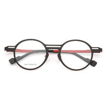 Women Round Premium Pure Titanium glasses frame for men Retro eyeglasses frames Fashion DoubleBridge High quality eyeglass frame 2024 - buy cheap