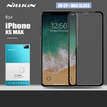Nillkin-Protector de pantalla para iPhone XS MAX, cristal templado de seguridad, 3D cobertura completa, CP + Max 2024 - compra barato
