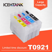 ICEHTANK 4 Color Refillable Ink Cartridge For Epson T0921 For Epson Stylus T26 T27 TX106 TX109 TX117 Printer 2024 - buy cheap