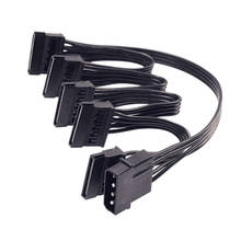 4 Pin Male to SATA 15 Pin Female Power Supply Cable 1 to 5 Cord Hard Drive IDE Molex to 5-Port 15Pin SATA Power Cable 30 inch 2024 - купить недорого