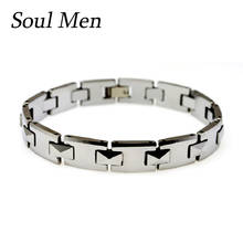 High Quality Mens Womens Wristband Jewelry Solid Tungsten Carbide Bracelet Waterproof & Scratch Proof Link Chain 2024 - buy cheap