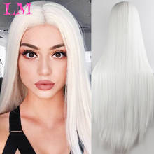 LiangMo-peluca sintética de fibra resistente al calor para disfraz de carnaval, pelo largo y liso para Cosplay, fiesta, 100cm de largo 2024 - compra barato