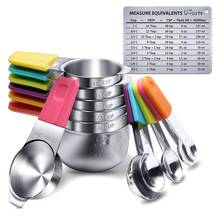 U-Taste Kitchen Measuring Spoons Stainless Steel Measuring Cups for Baking Accessories Teaspoon Cup Measurement Set 10/12/13 PCS 2024 - buy cheap