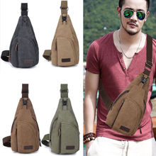 Men Women Vintage Canvas Leather Satchel Shoulder Sling Small Chest Bag Pack Travel Hiking Sports Shoulder Backpack Cross Body 2024 - buy cheap