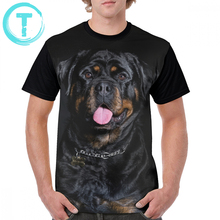 Rottweiler-Camiseta de manga corta para hombre, camiseta estampada informal de poliéster, talla grande 2024 - compra barato