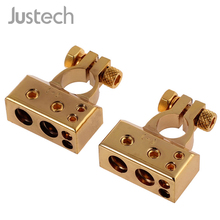 Justech 4/8 Gauge AWG Car Battery Terminals Jump Connector w/ Cover Pair Kit Quick Disconnect Battery Positive Negative Terminal 2024 - buy cheap