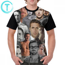 Ryan Gosling T Shirt Ryan Gosling Collage T-Shirt Classic Mens Tee Shirt Short Sleeves Funny Polyester Big Tshirt 2024 - buy cheap