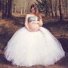 Saias de tule tutu longa para mulheres grávidas, acessório para fotografia, feita à mão, pacote de saias 2024 - compre barato