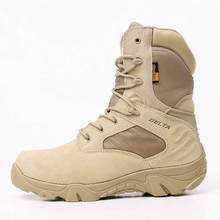 Combate tático fãs do exército deserto homens caminhadas sapatos antiderrapante wearproof respirável ao ar livre acampamento caça escalada botas de trabalho 2024 - compre barato