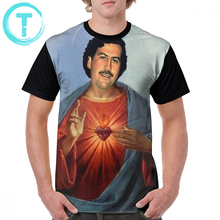 Camiseta de Narcos con estampado de Saint Pablo Escobar para hombre, camisa básica de gran tamaño de manga corta, impresionante, 100 de poliéster 2024 - compra barato