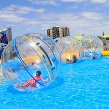2 м ПВХ надувной водяной шарик износостойкие водные игрушки танцевальный шар с молнией для бассейна на открытом воздухе 2024 - купить недорого