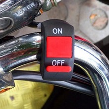 Interruptor de desligamento para guidão de motocicleta, geral, botão liga/desliga, para moto 12v/10a, preto 2024 - compre barato