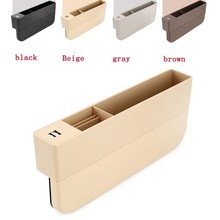 1pcs Car Seat Clearance Slit Pocket Storage Organizer Key Phone Coin Holder Box PU Case Pocket Car Seat Side 2024 - buy cheap